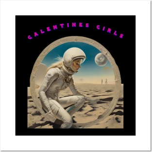 Galentine girl spacewoman Posters and Art